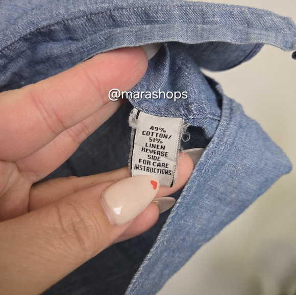 Ann Mashburn Icon Shirt Indigo Cotolino Chambray - Picture 5 of 6